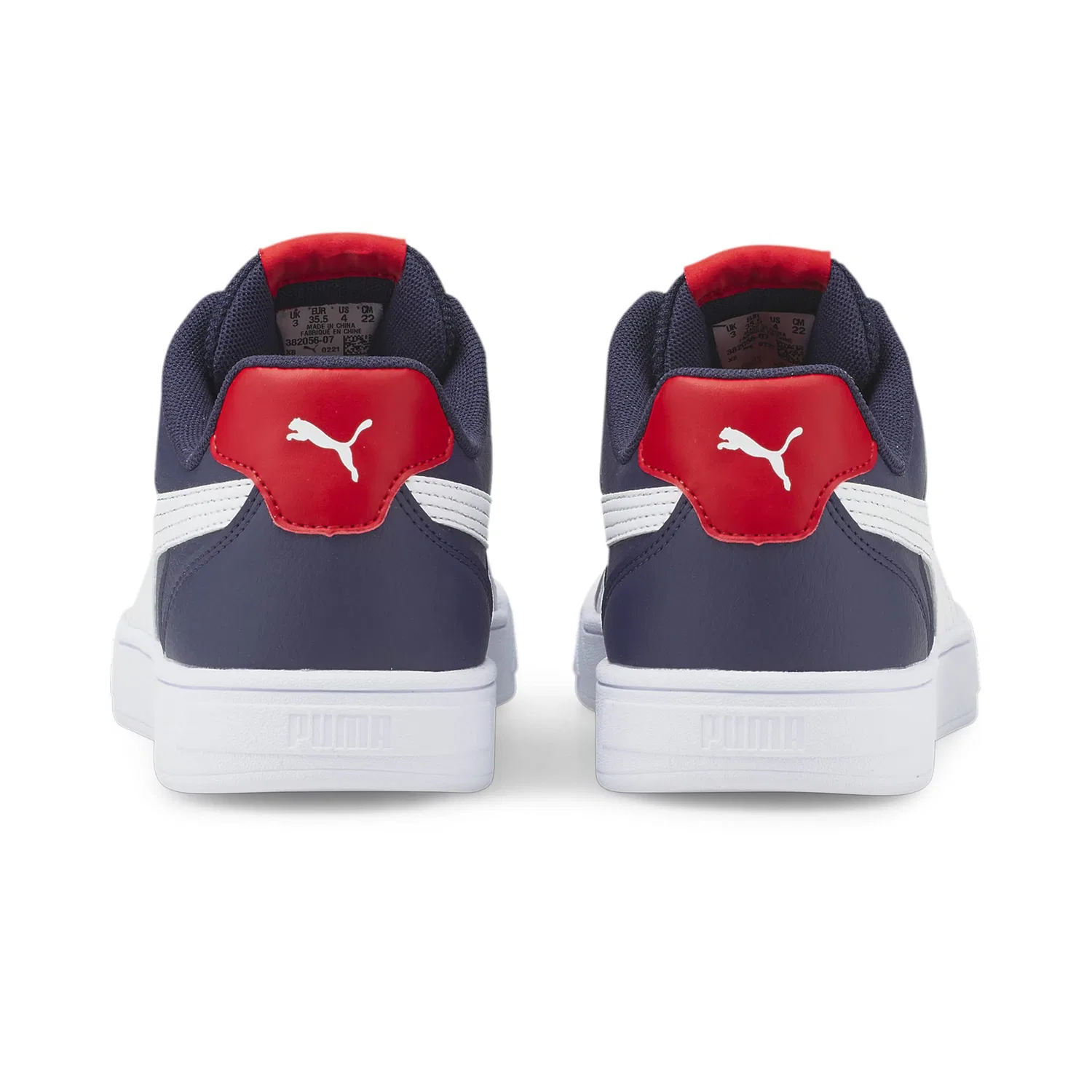 Детские кроссовки для мальчиков безрукавные PUMA Caven Jr PUMA White High Risk Red Peacoat — фото 3