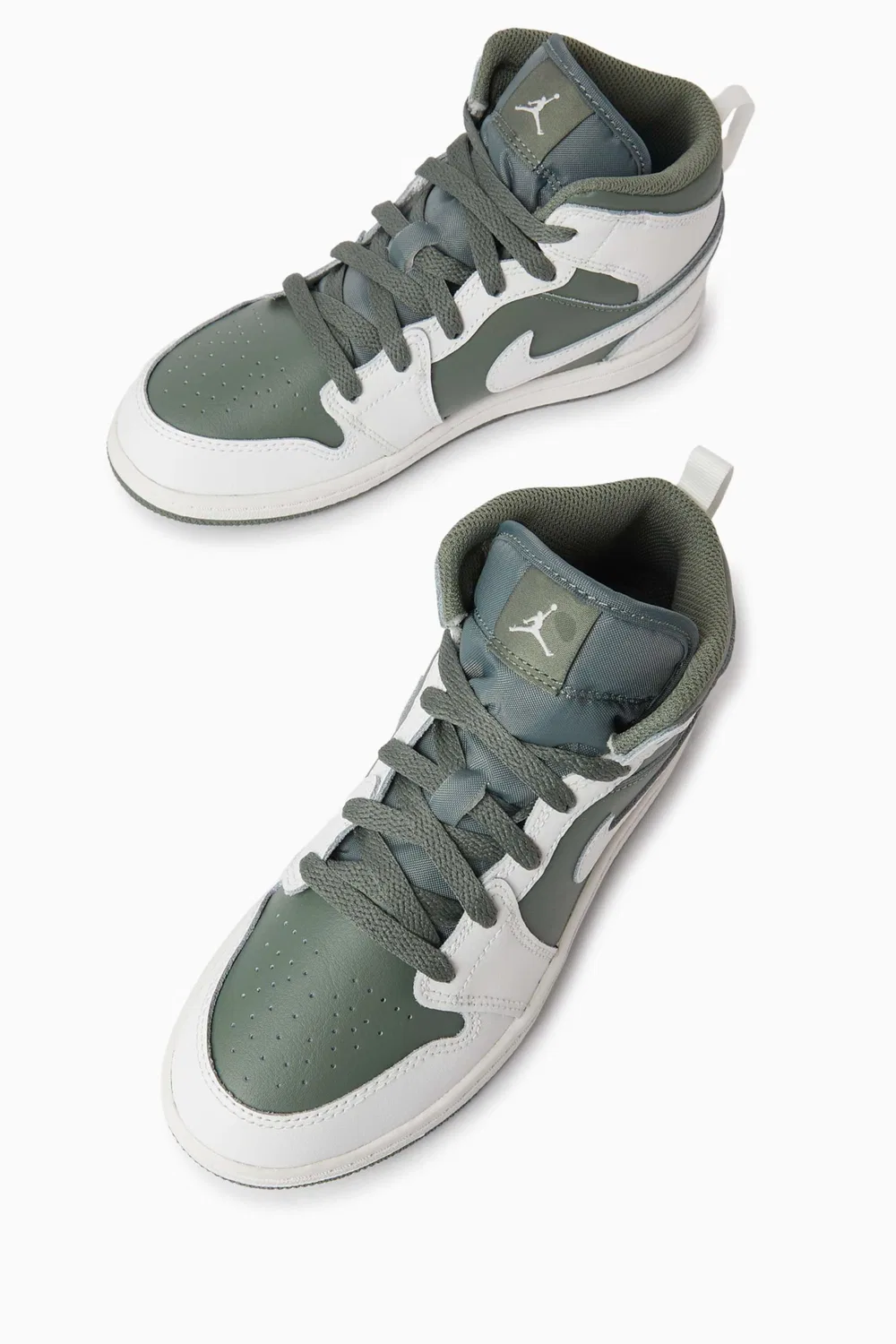 Кроссовки кожаные Air Jordan 1 Mid-top Jordan, белый — фото 2