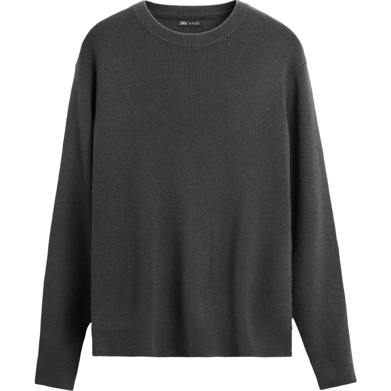Мужской свитер с круглым вырезом Dark Taupe ZARA