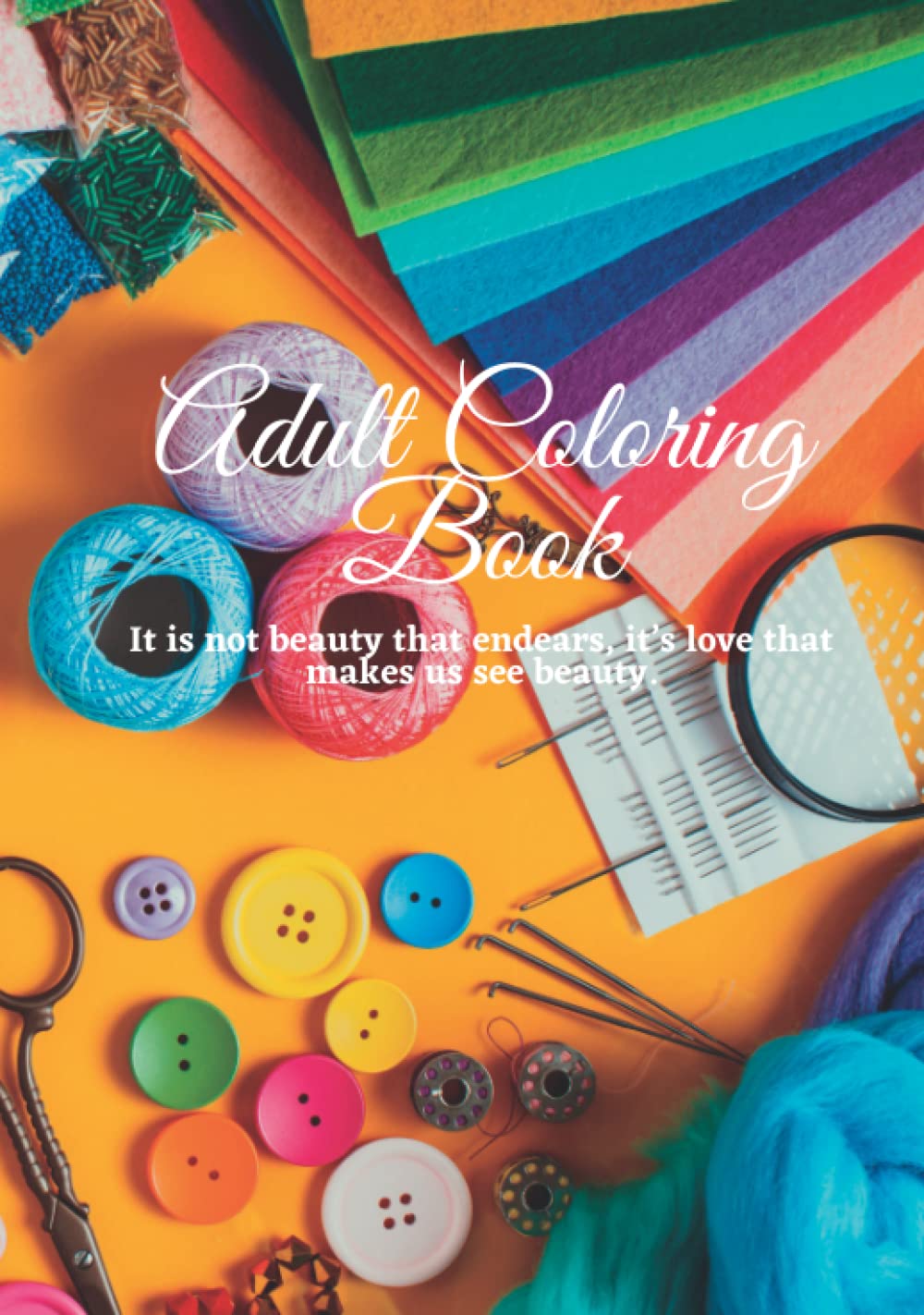 

Single Sided Adult Coloring Book Hardcover - 7"x10", Lots of Beautiful and Cute Designs (Independently published)