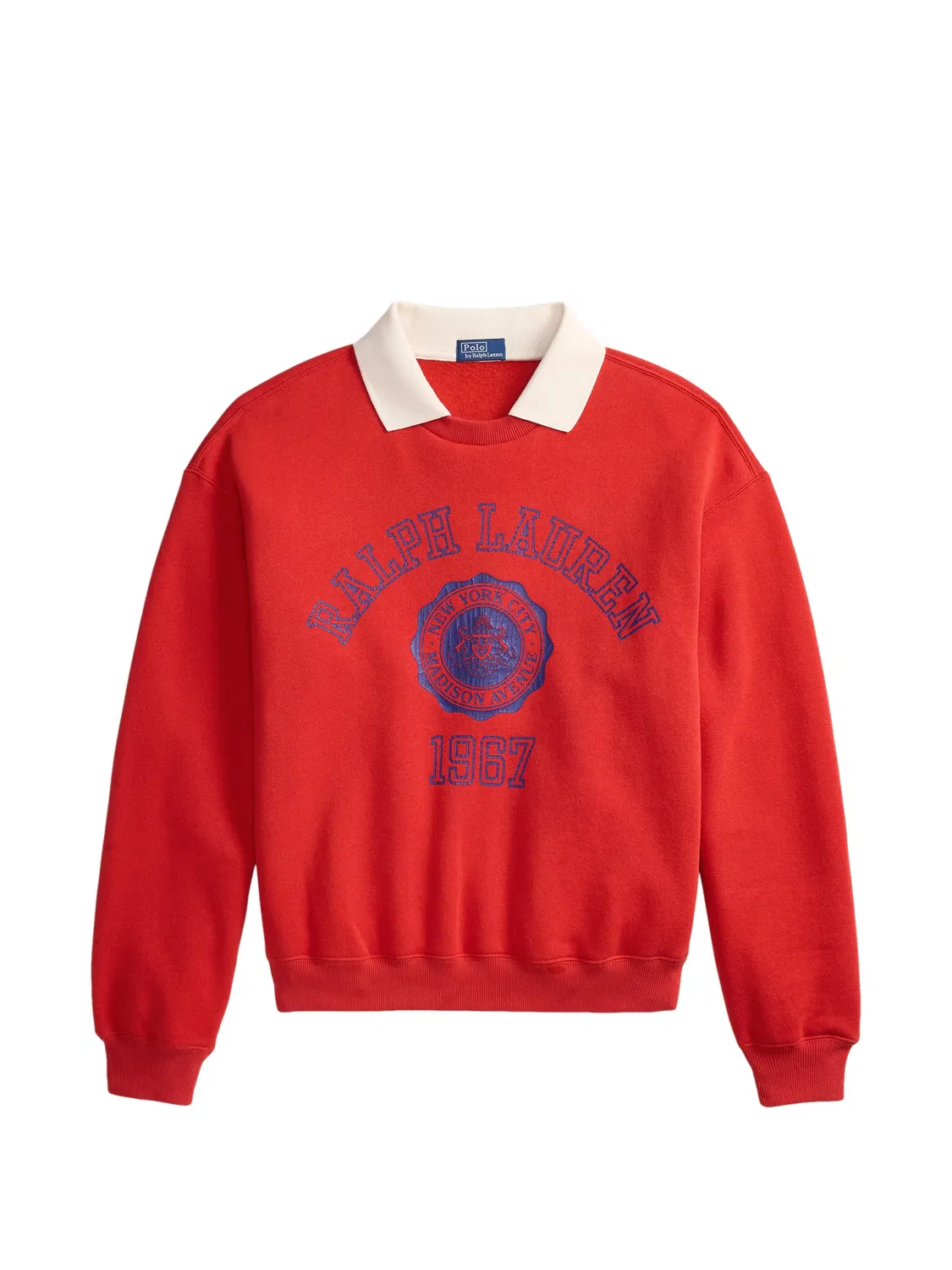 Polo Ralph Lauren Свитер с гербом и многослойным воротником, красный