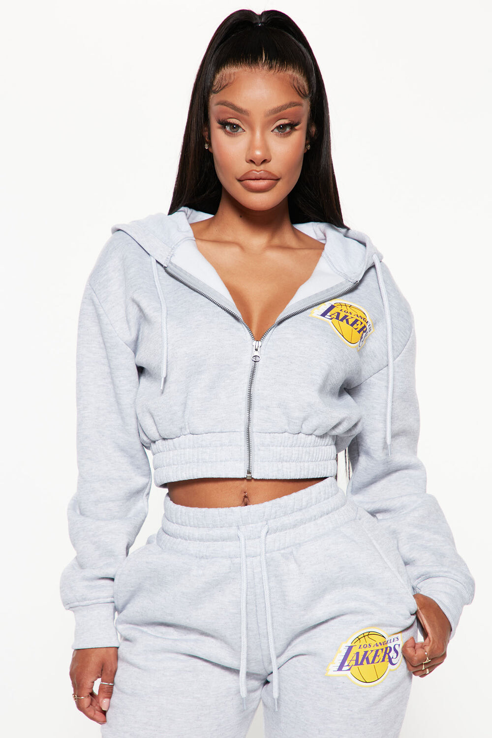 

Худи Fashion Nova FZLE035FLLFS, серый