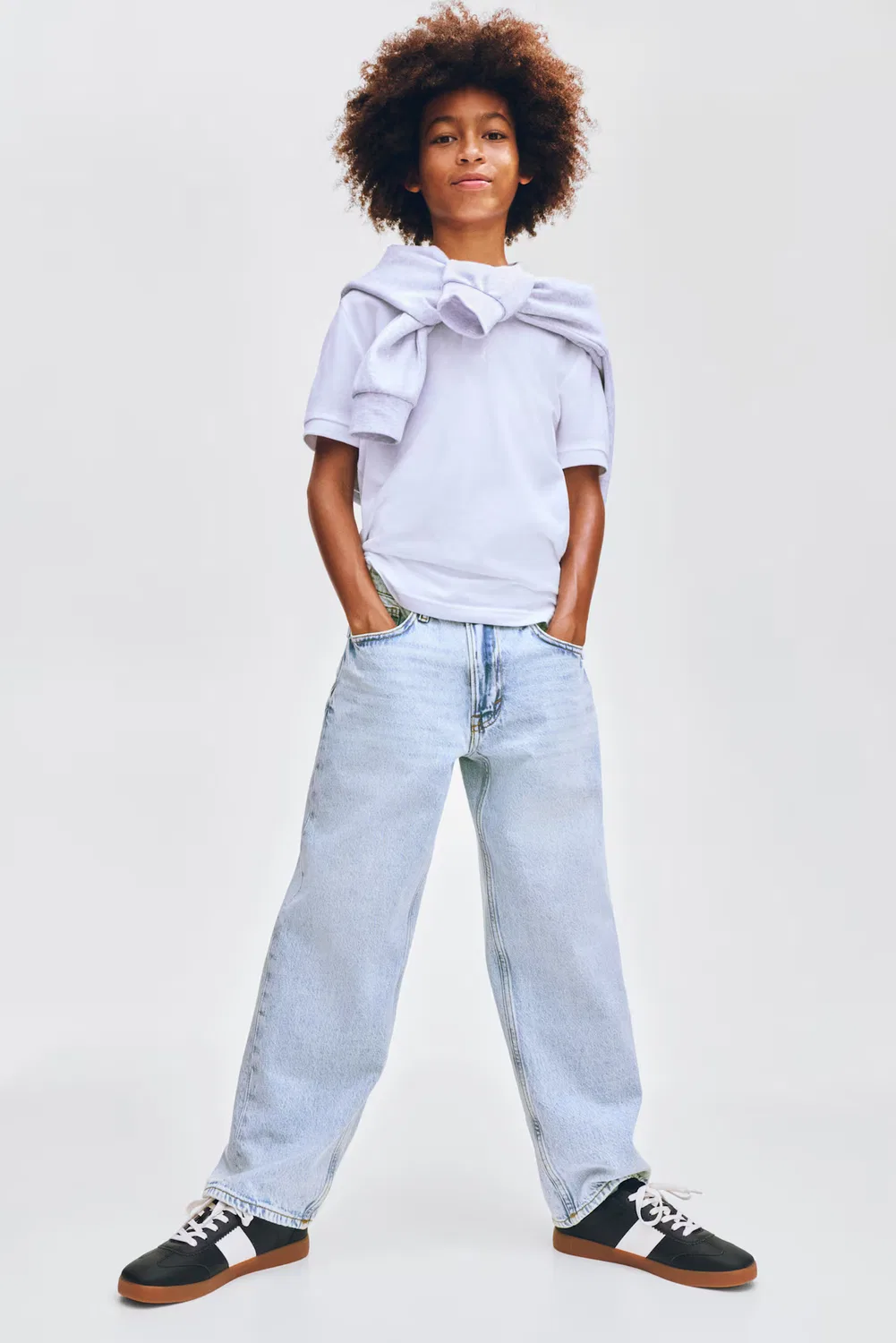 Джинсы свободного кроя H&M, Helles Denimblau