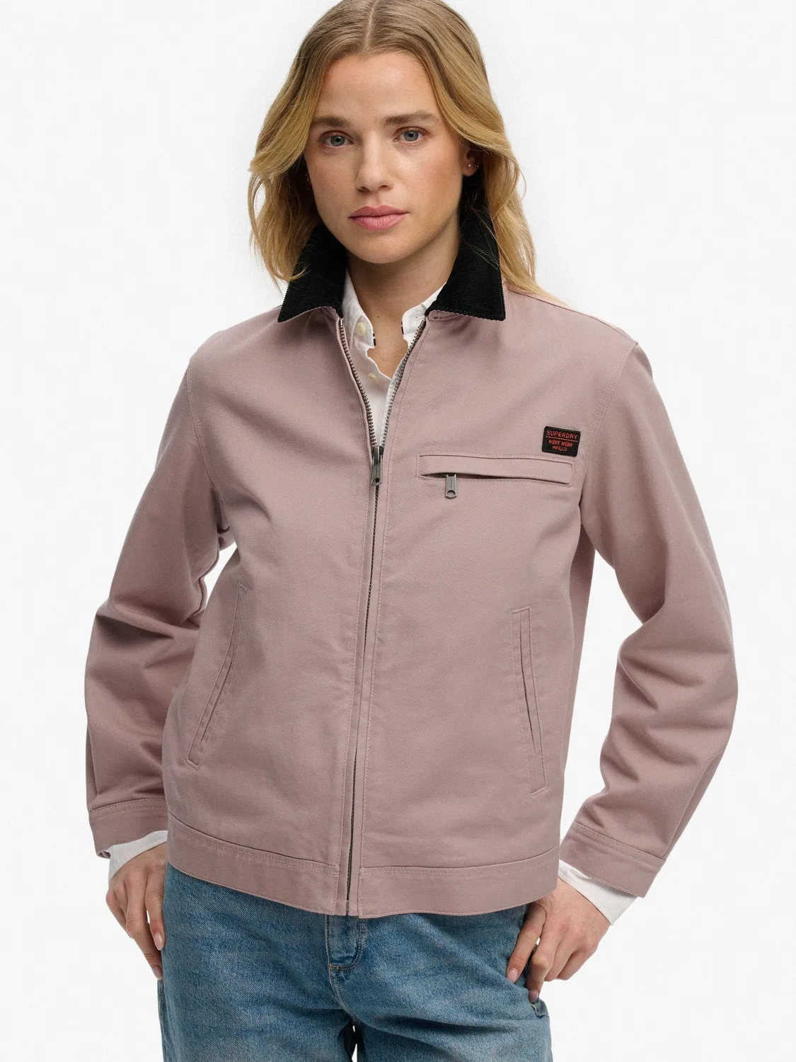 Куртка вельветовая Ranch Jacket Superdry, розовая — фото 2