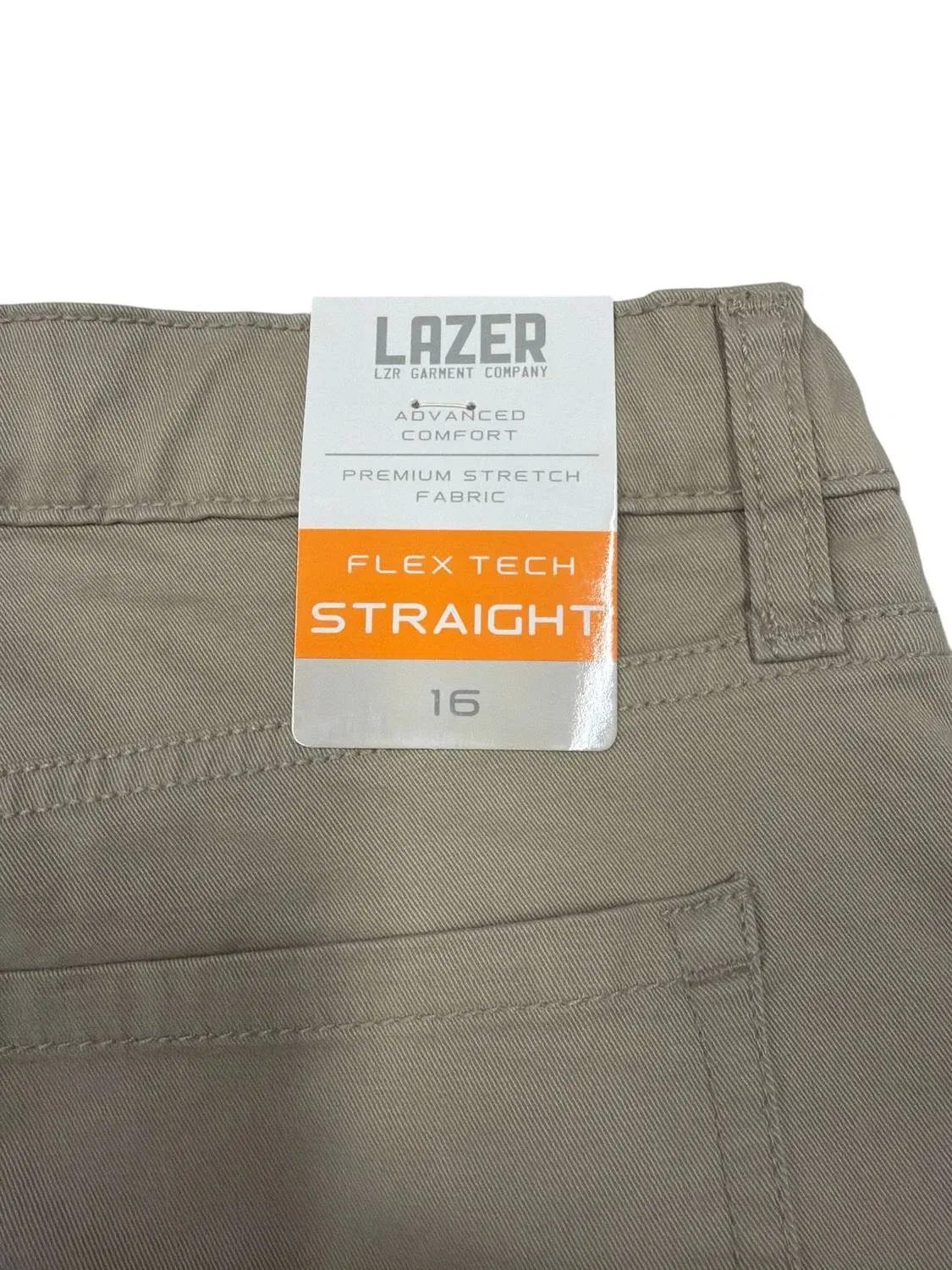 Детские прямые джинсы-штаны на резинке с пятью карманами Lazer, Tan/Khaki — фото 4