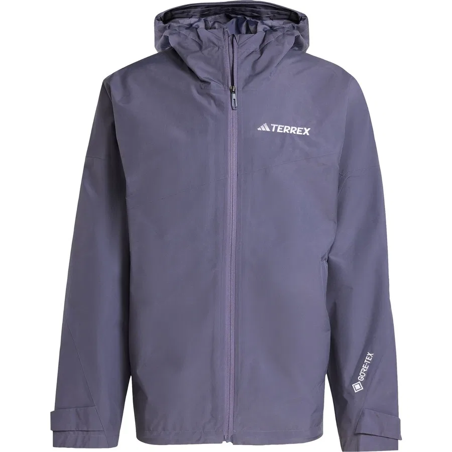 Дождевик для активного отдыха с капюшоном Terrex Xperior 2L GORE-TEX Performance Jacket adidas, Фиолетовый — фото 3
