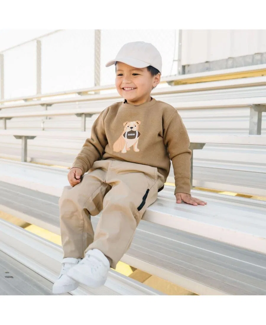 Свитшот с принтом Bulldog Football Patch Sweet Wink, Mocha — фото 2