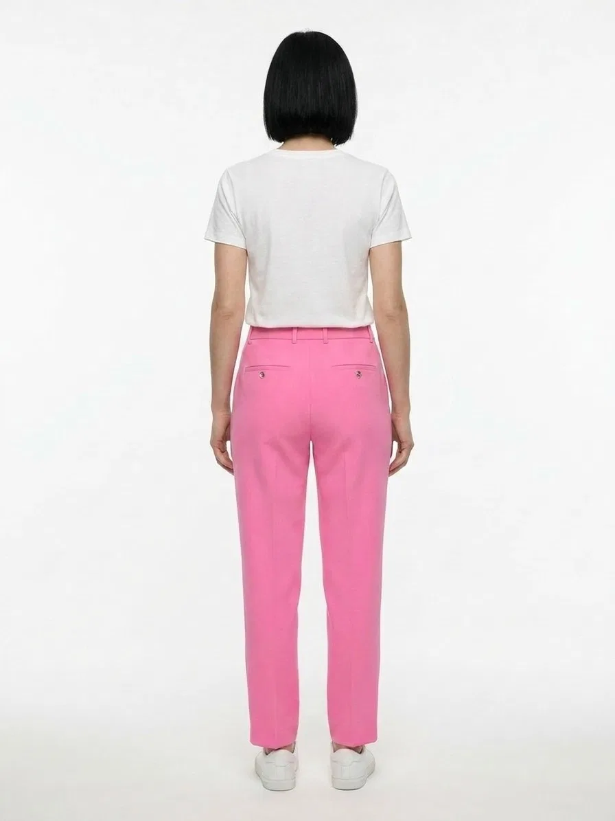 Женские брюки с ярким розовым оттенком Pink Elastane Casual Pants Dolce & Gabbana, Pink — фото 2