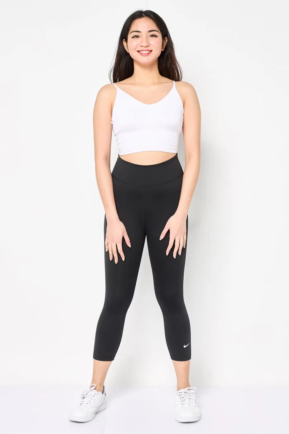 Леггинсы тренировочные 3/4 с технологией Dri-Fit Nike, черный — фото 4