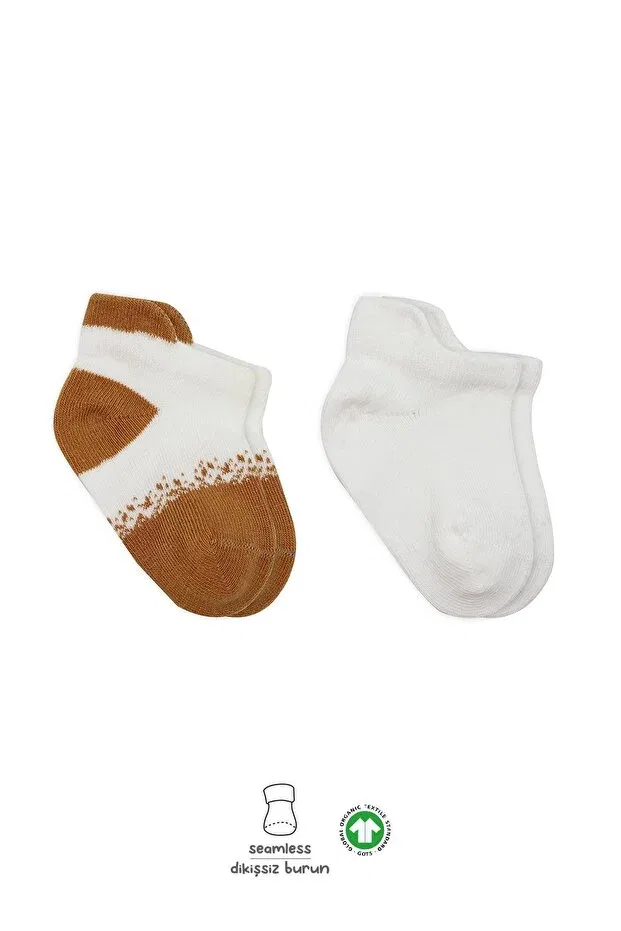 Детские носки с принтом Organic baby kids Bistyle, Hardal-Ekru