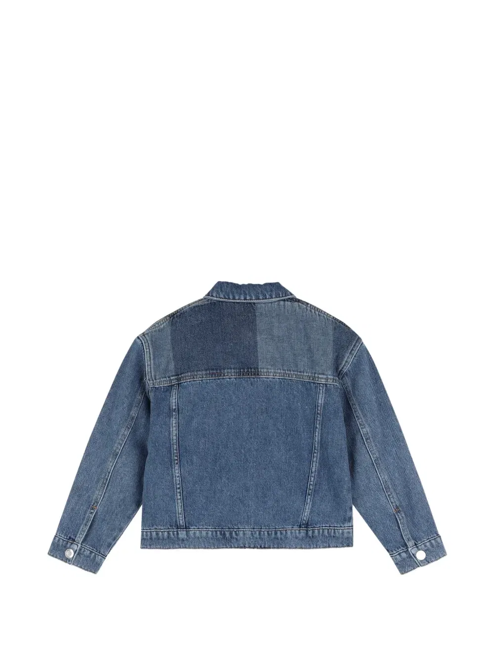 Джинсовая куртка с декором из искусственного жемчуга и пэчворка Marc Jacobs Kids, синий — фото 2