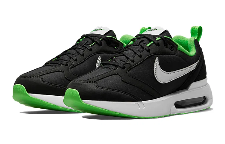 Детские кроссовки с амортизацией Air Max Dawn Low top Running Shoes Nike, Black Green — фото 4