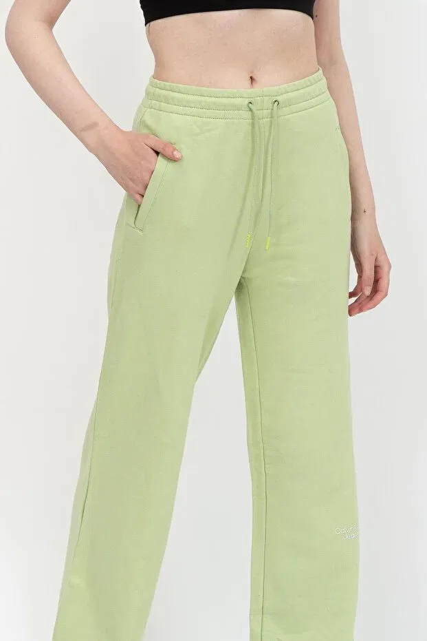 Женские широкие джоггеры с принтом Calvin Klein, Green — фото 4