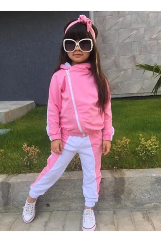 Детский спортивный костюм для девочек хлопковый Miniklerin Dünyası, Pink — фото 4