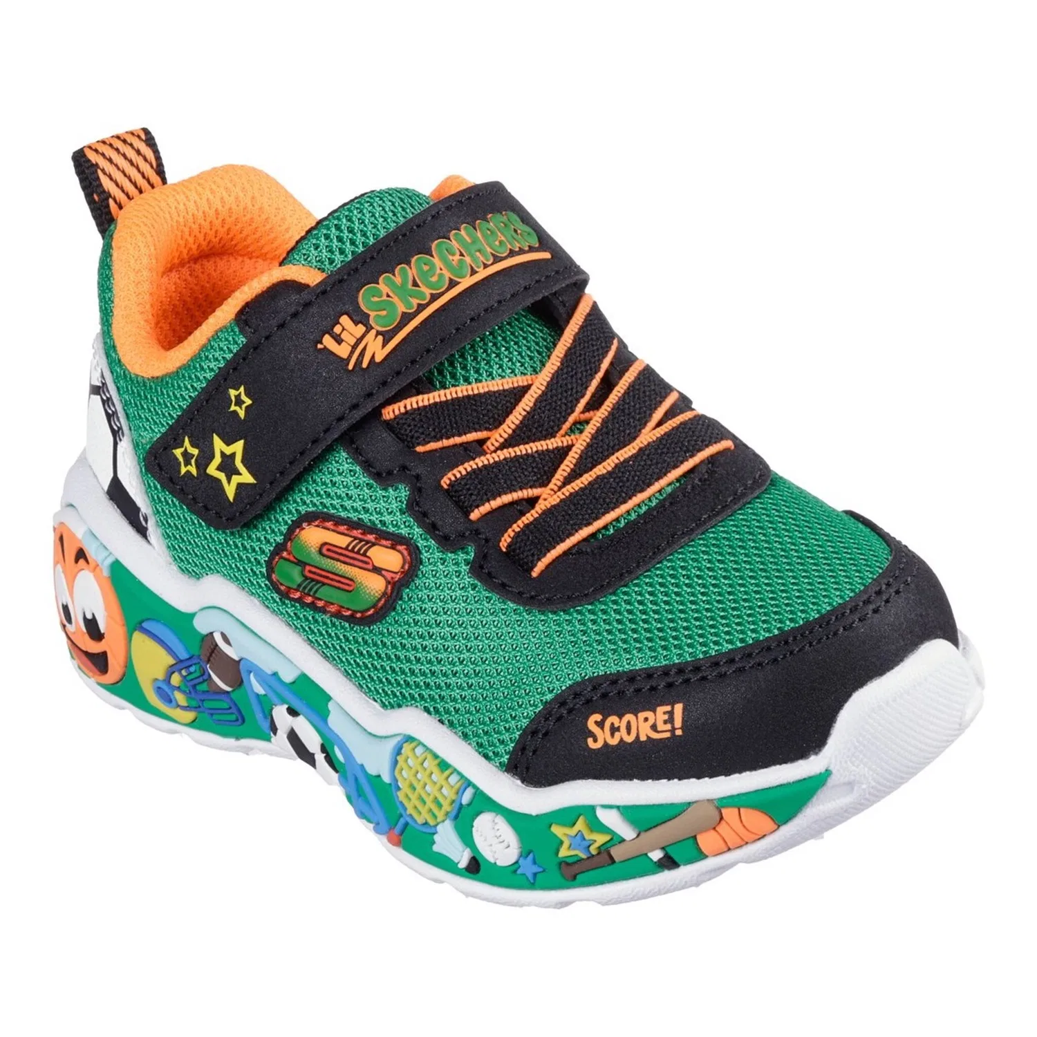Детские кроссовки для первых шагов PLAY SCENE Skechers, Green Multi