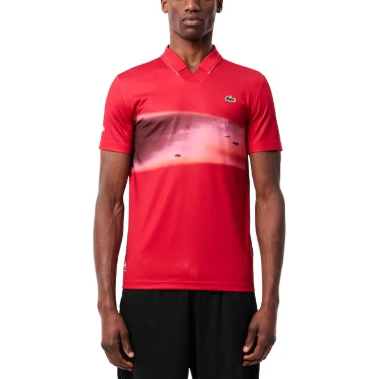 Мужское поло Lacoste красный — фото 3