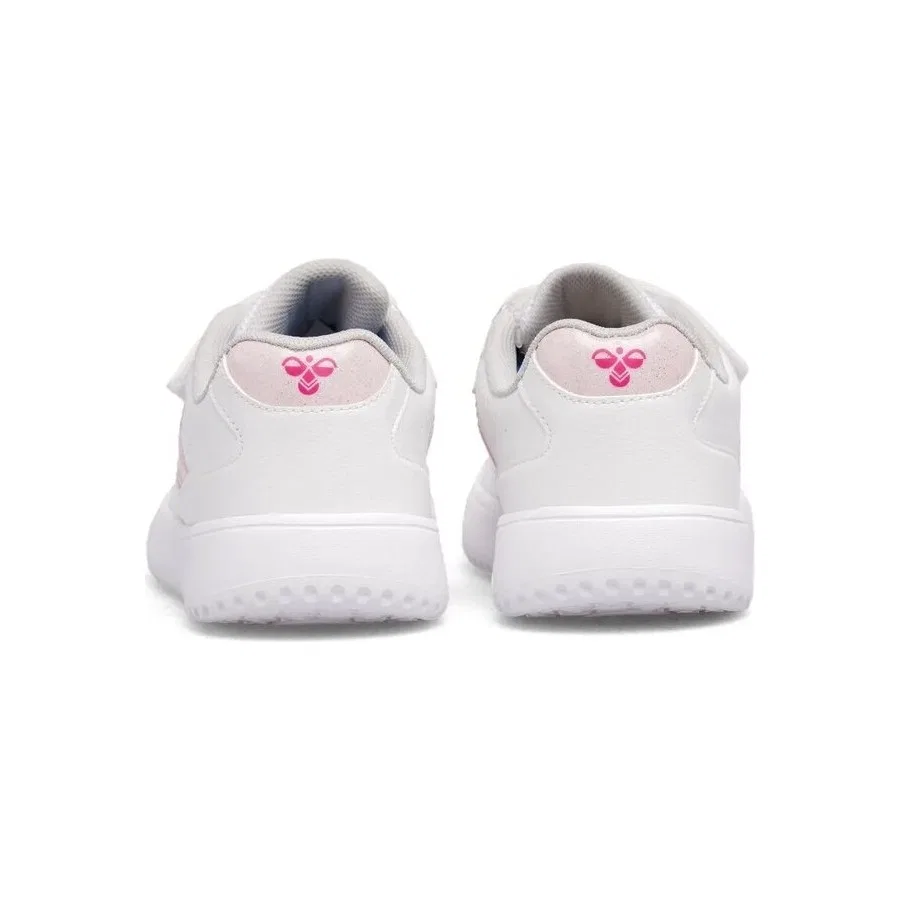 Детские спортивные кроссовки с липучкой Hml Kayno Sm Jr Hummel, Бело-розовый — фото 4