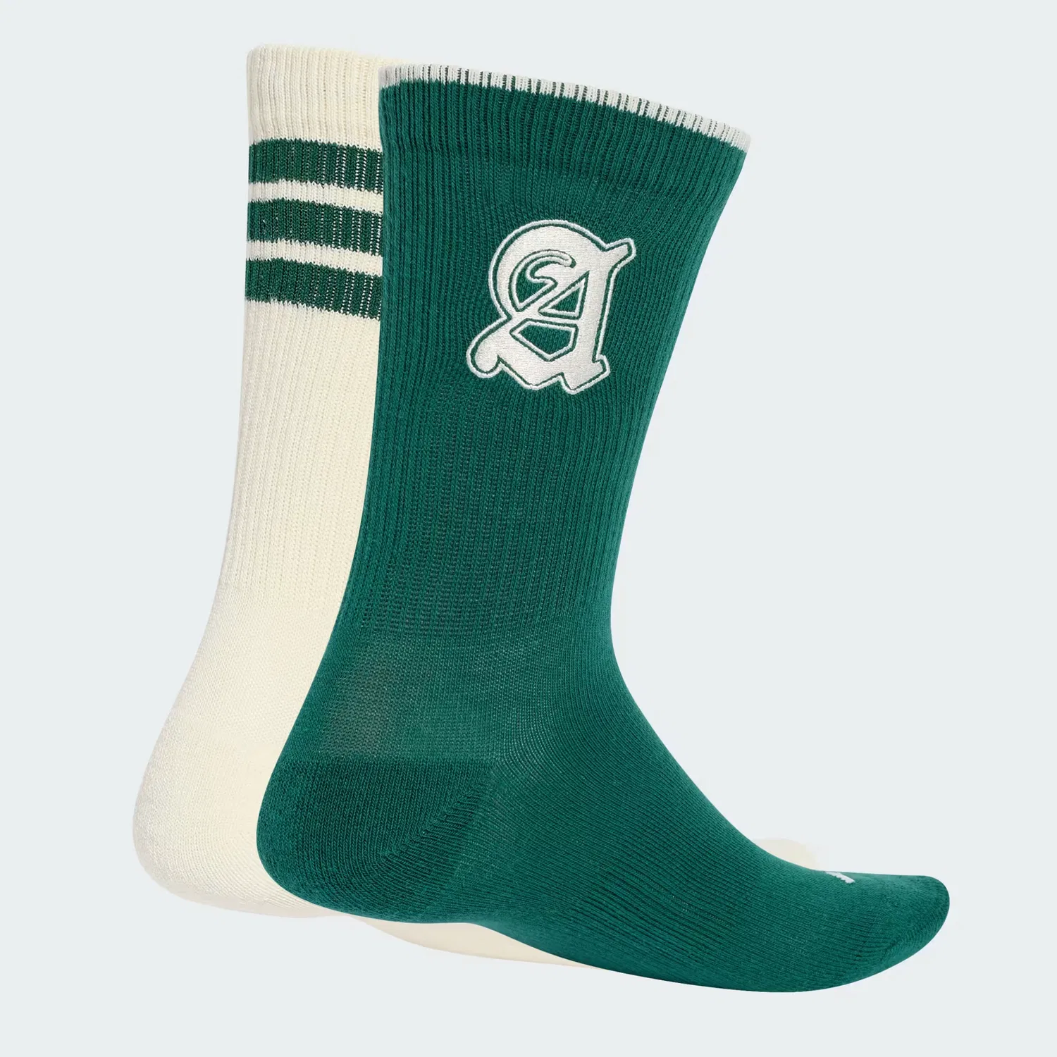 Носки с вышитым логотипом, 2 пары, Stadium Graphic Adidas Performance, Collegiate Green/Ivory — фото 2