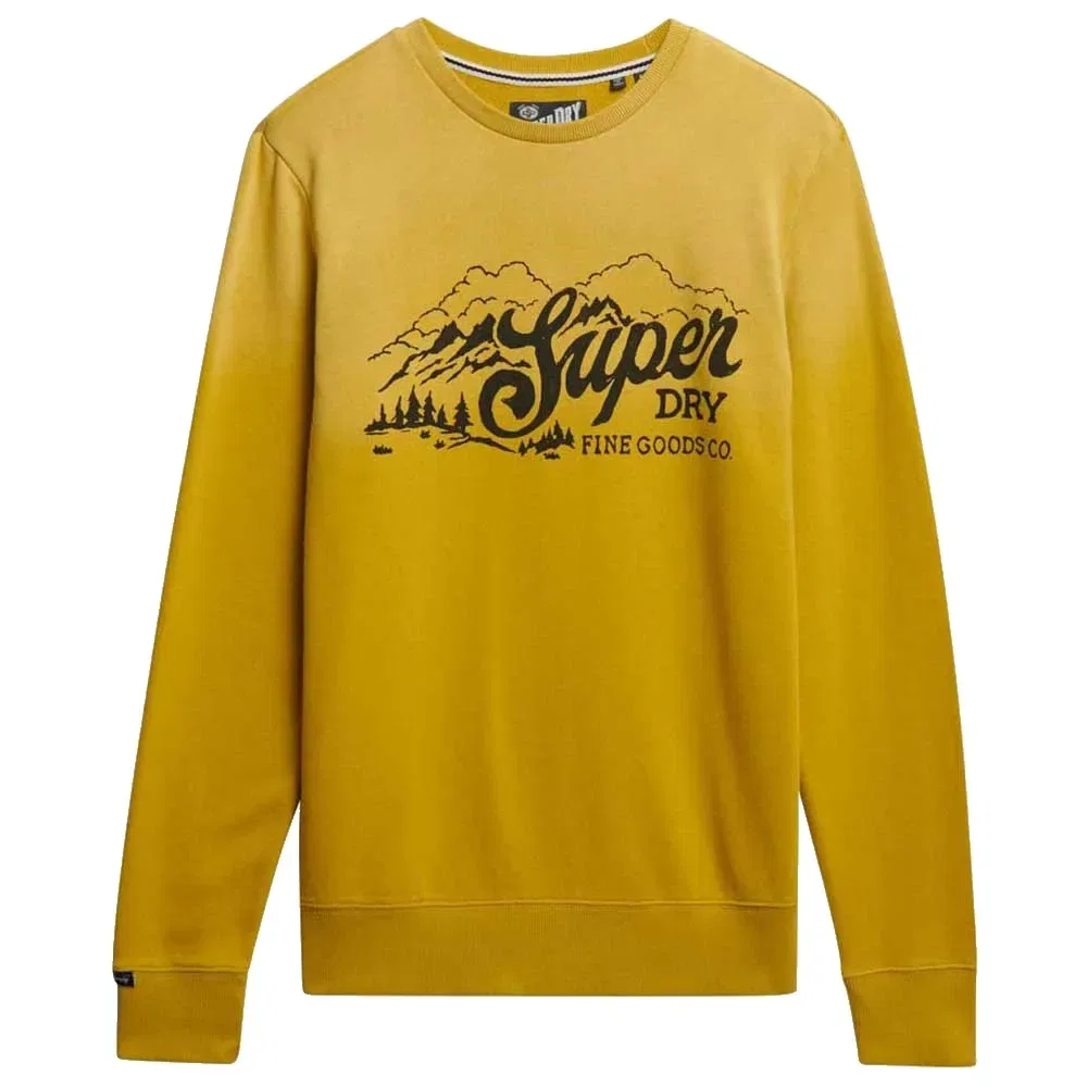 Свитшот свободного кроя Lo-Fi Outdoors Superdry, желтый — фото 3