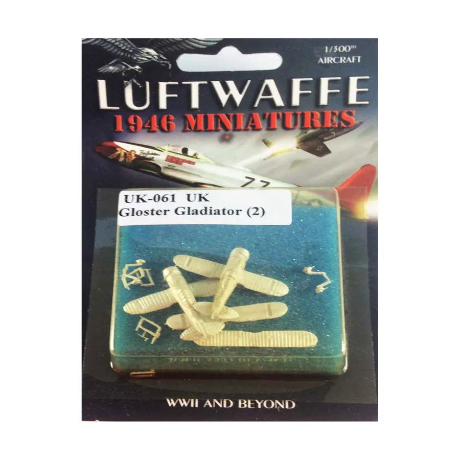 

Глостер Гладиатор, Luftwaffe 1946 Miniatures - United Kingdom (1:300)