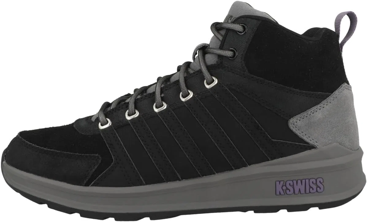 Мужские кроссовки K-Swiss Vista Trainer Midwnt Trainers, Black Charcoal Cadet