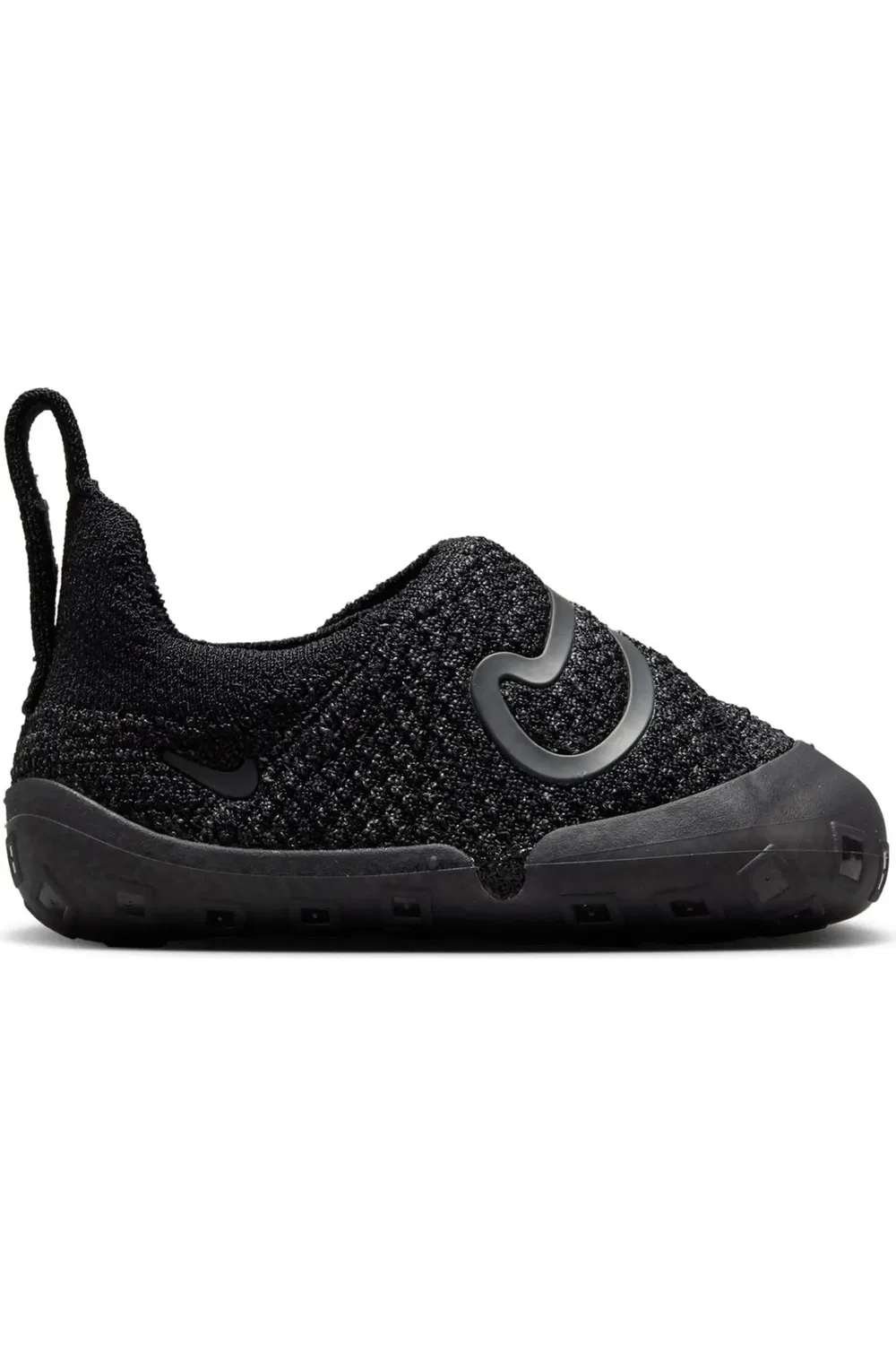 Детские кеды для начинающих ходить с мягким верхом Flyknit Swoosh 1 Nike, 003 Black/Anthra — фото 2