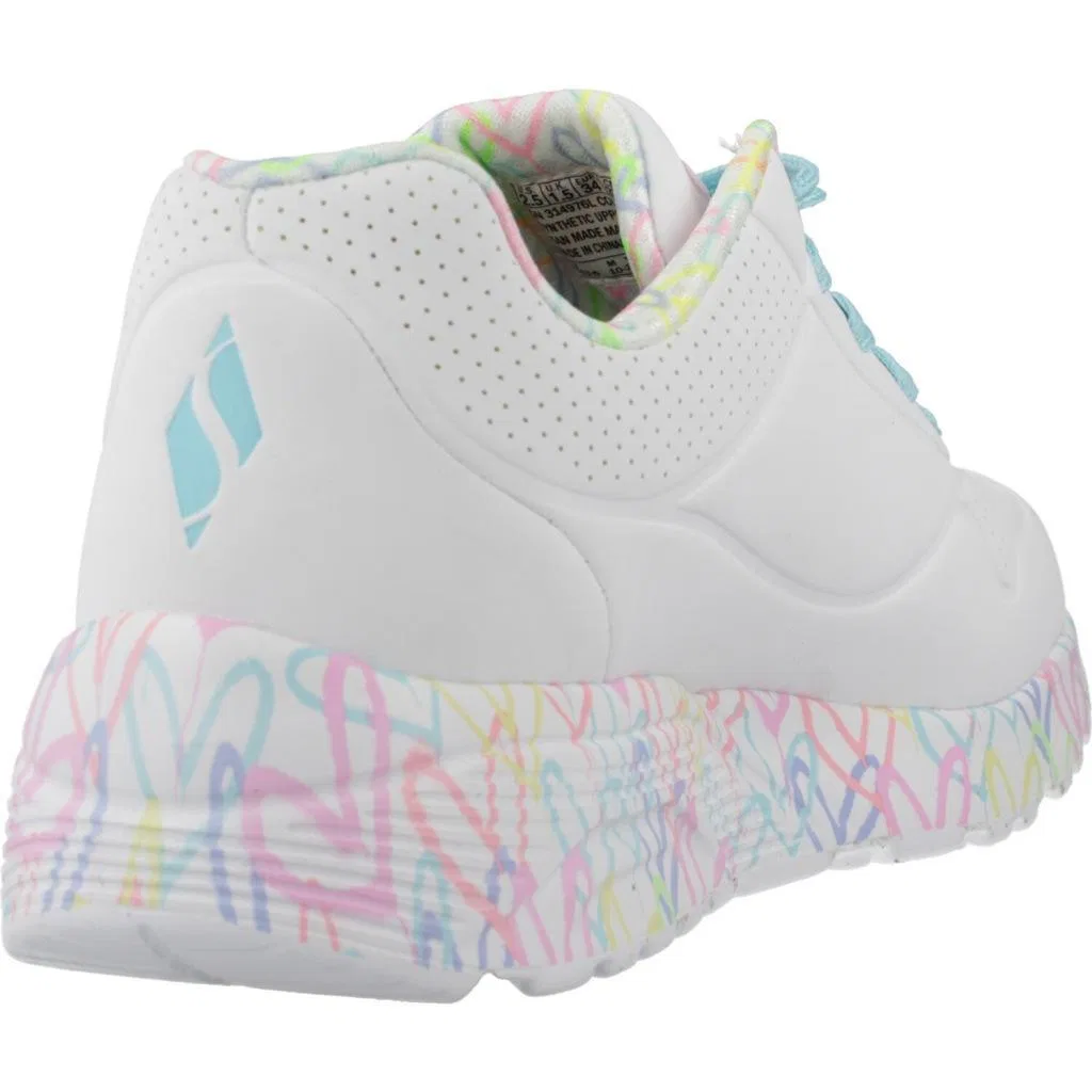 Детские кроссовки Skechers Uno Lite - Lovely Luv, Weiß — фото 3
