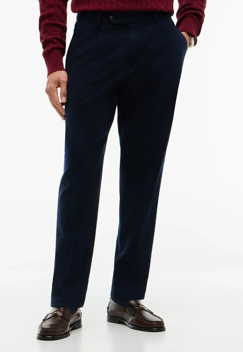 Однотонные брюки-брюки с начесом Tommy Hilfiger, Navy Blue