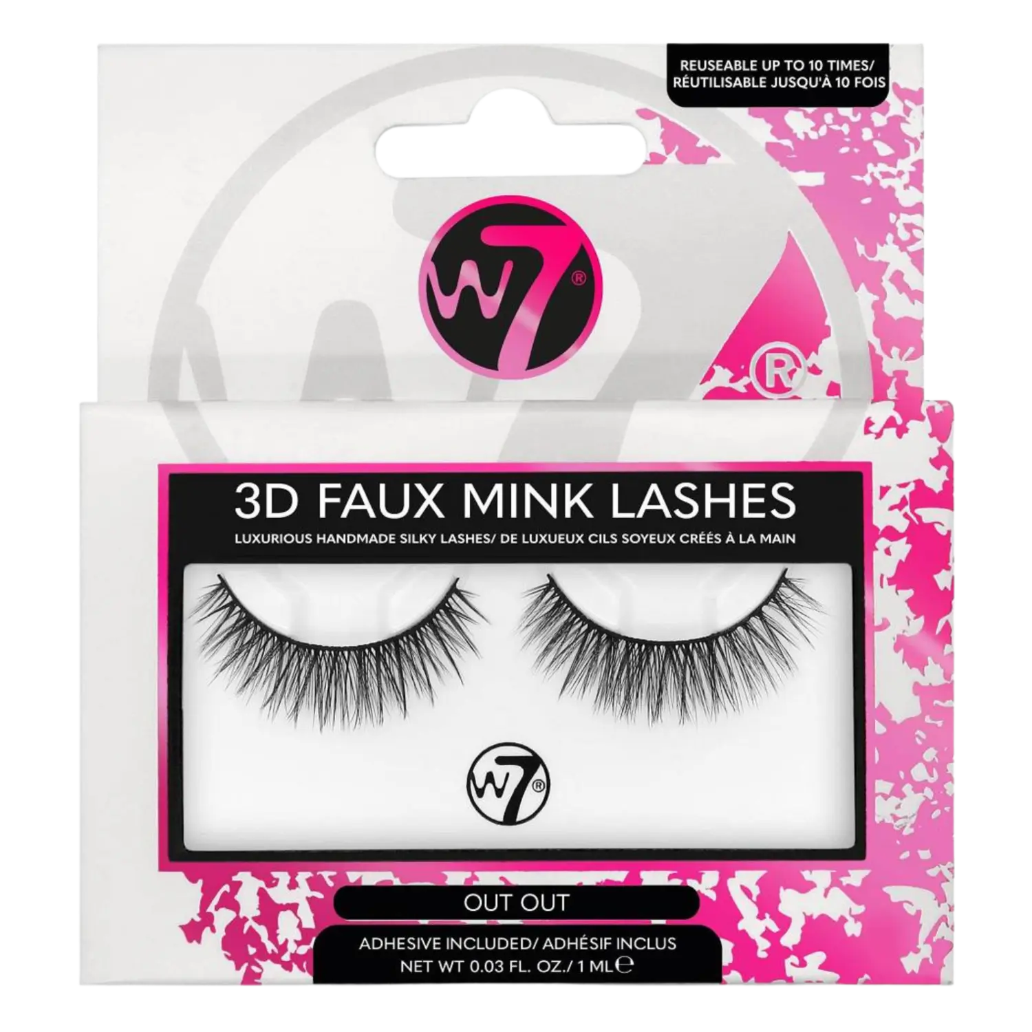 

W7 3D Faux Mink Накладные ресницы Out Out, 2 шт./1 упаковка.