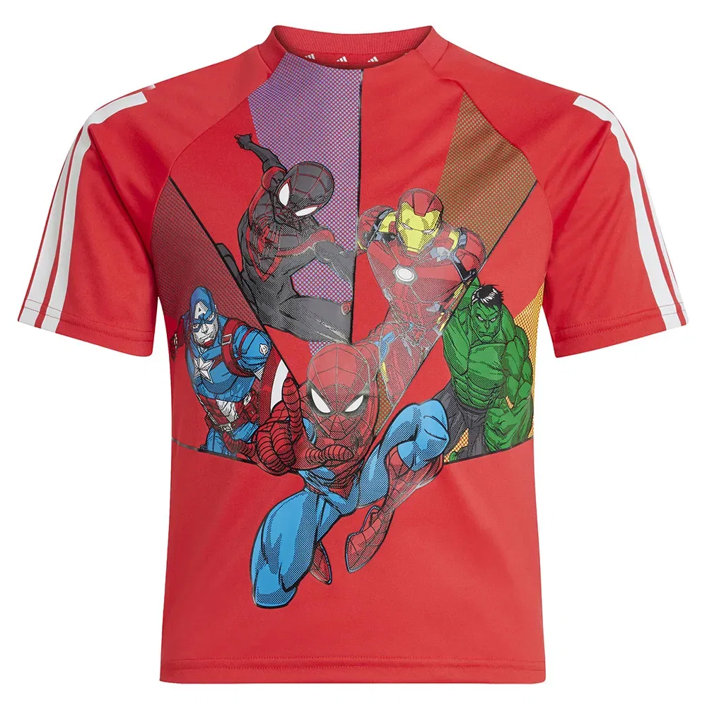Футболка с коротким рукавом Spider-Man Adidas, красный — фото 3