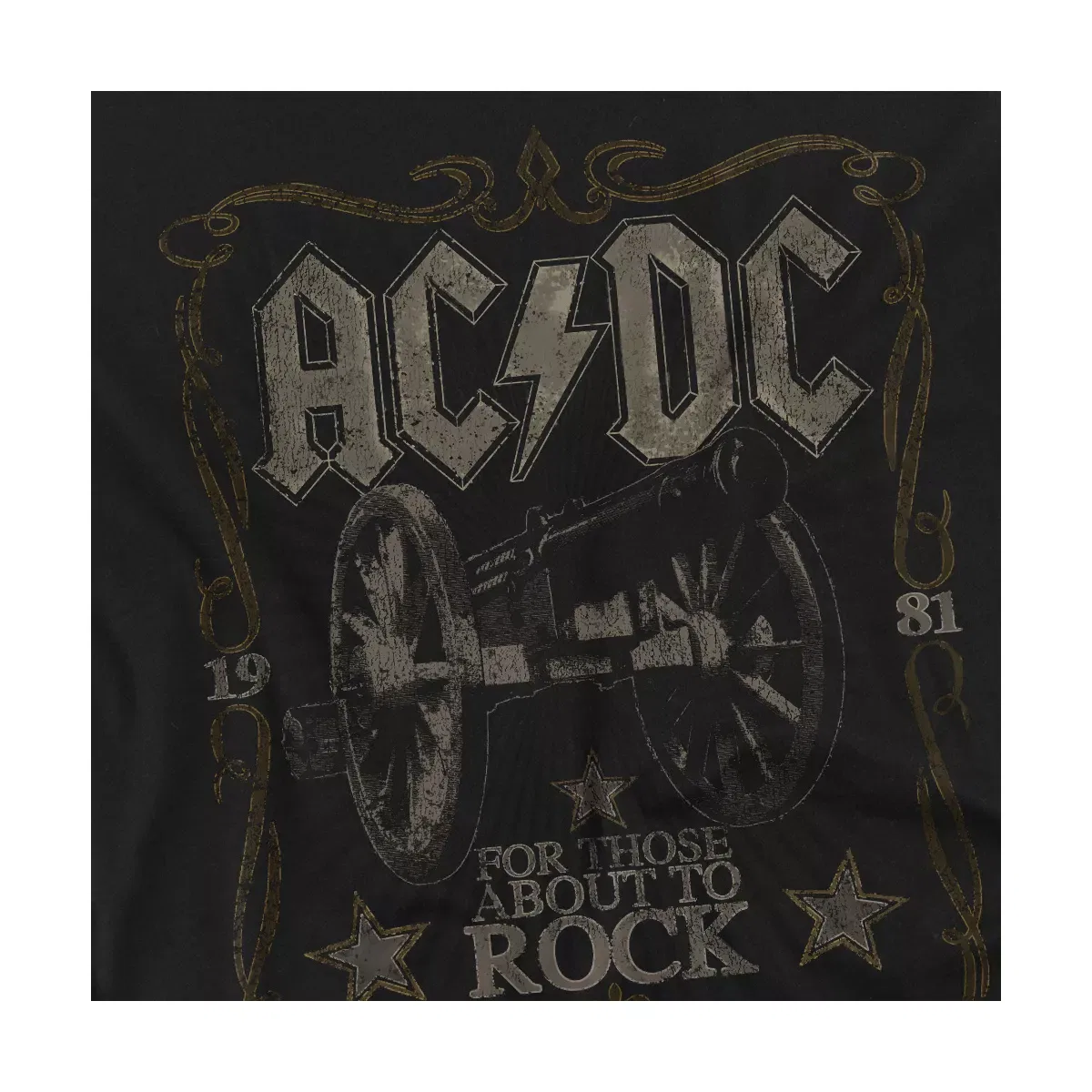 Детское футболка с принтом ACDC Rock Label AC/DC, Black — фото 3