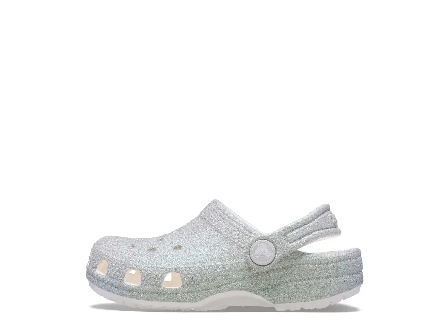 Сабо Classic Iridescent Glitter, Crocs, Silver Glitter — фото 2