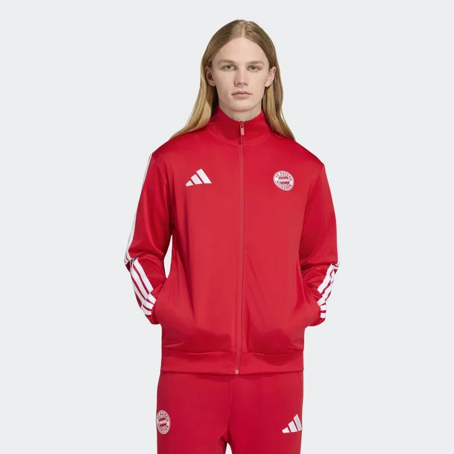 Куртка мужская с длинным рукавом FC Bayern Muenchen DNA adidas, Красный