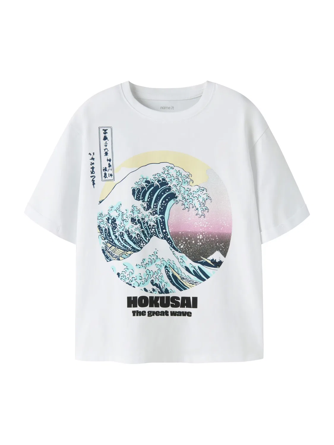 Футболка Name It NKFMYDA HOKUSAI белого цвета