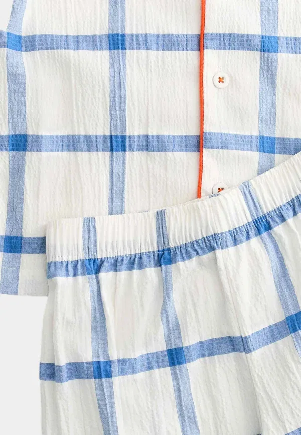 Комплект пижамы из хлопка с эластаном Unisex set Marks & Spencer Mix, синий — фото 2