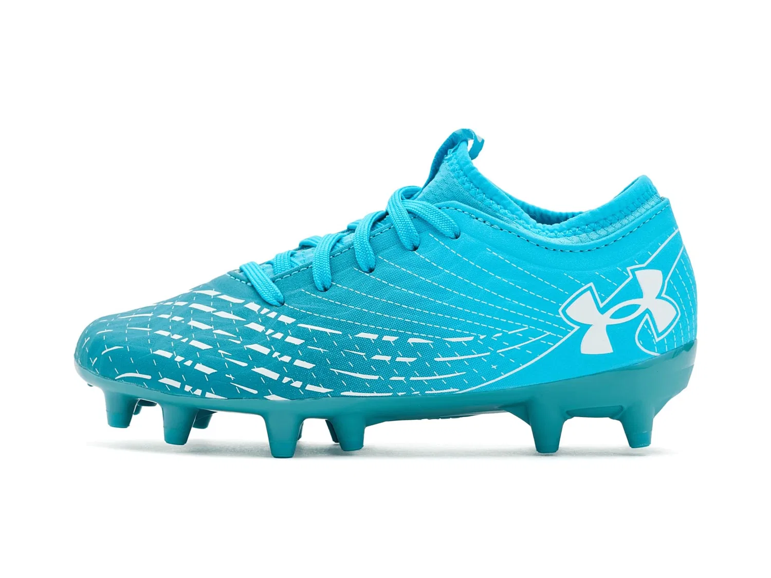 Детские футбольные бутсы для мальчиков с гибкой подошвой Magnetic Select 5 Jr Under Armour, Blue Blurred Blue White — фото 4