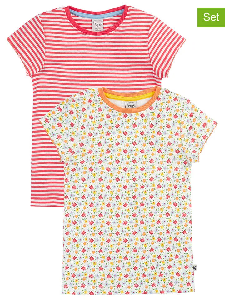 Комплект футболок с принтом Frugi, красный