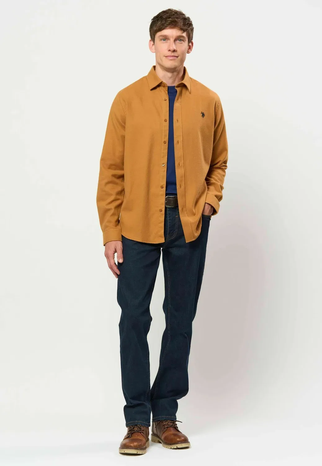 Умрагн - рубашка U.S. Polo Assn., Brown Sugar — фото 2