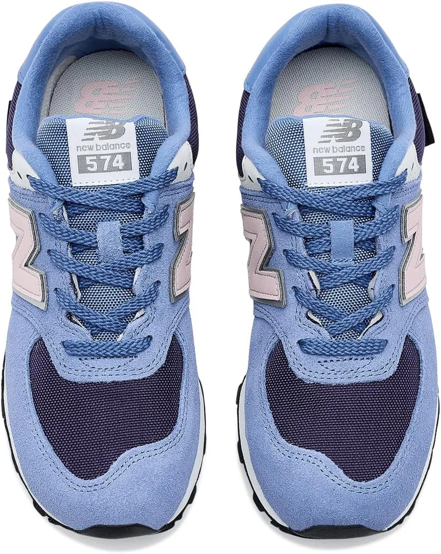 Детские кроссовки на шнуровке 574 V1 New Balance, Fairweather Blue/Stone Pink — фото 2