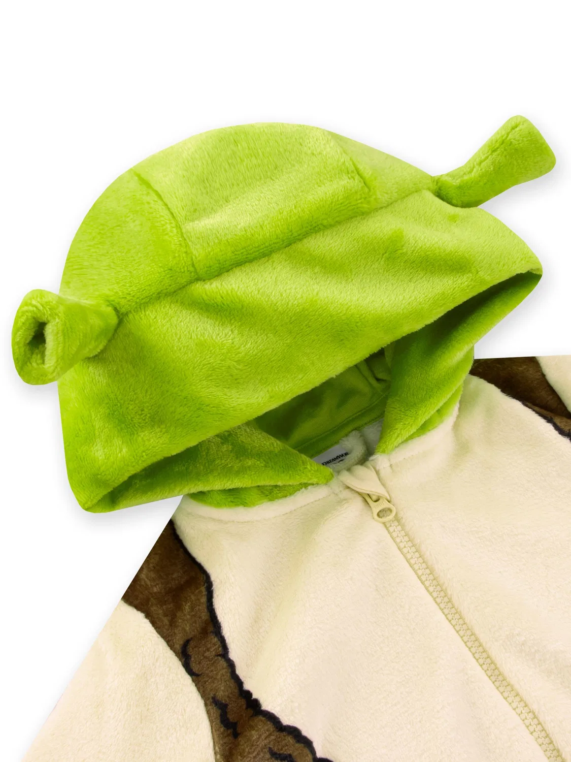 Комбинезон-пижама с капюшоном и ушками, Shrek Character, зеленый — фото 4