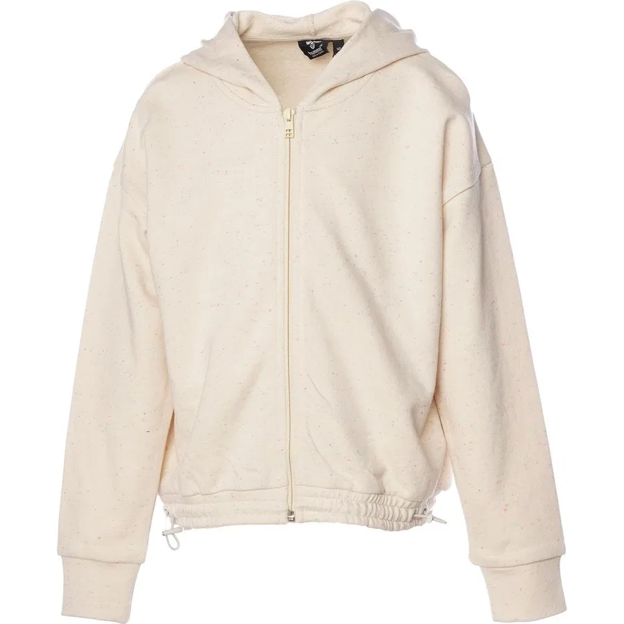 Детский худи с капюшоном и молнией Hummel Mari Crop, Бежевый — фото 2
