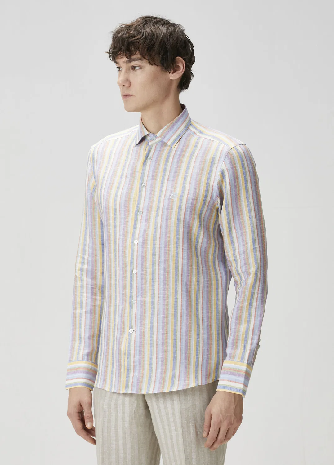 Рубашка с цветными полосками Etro, multicolor — фото 3
