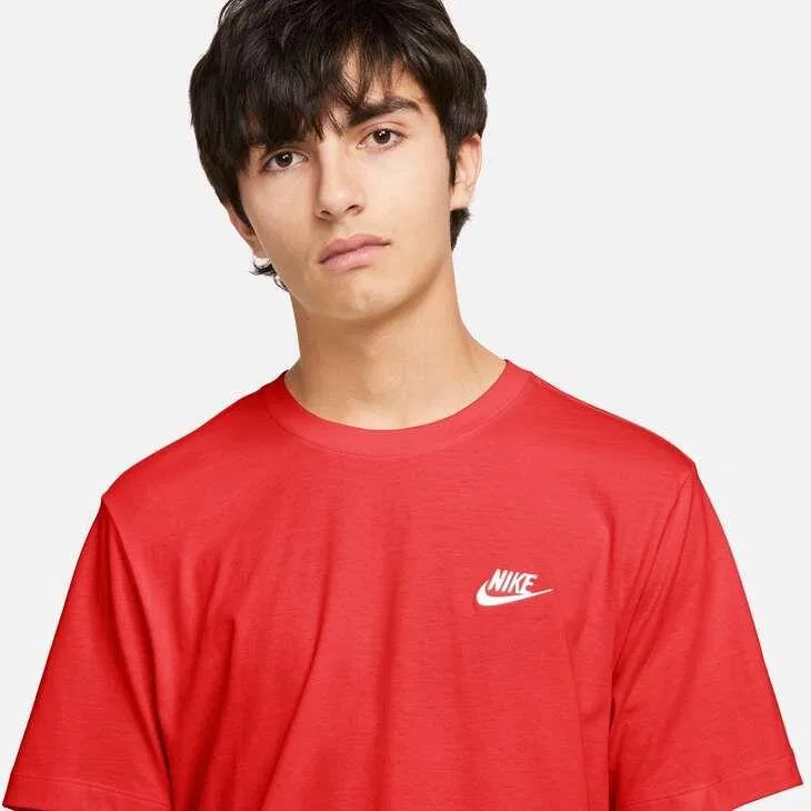Мужская хлопковая футболка Nike Sportswear AR4997, Rot — фото 3