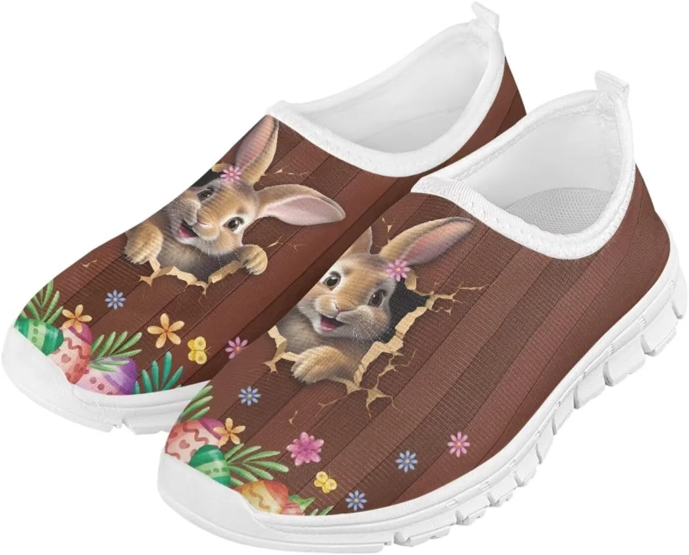 Детские слипоны для девочек с принтом кролика Fonplted, Easter Bunny — фото 3