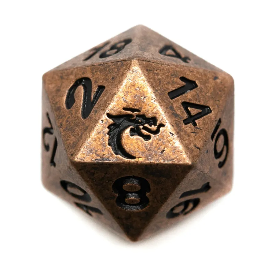 

d20 Архаичная бронза, Metal Dice - Dwarven Forged