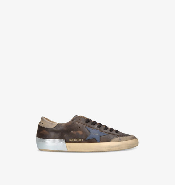 

Низкие кожаные кроссовки Super-Star Golden Goose, мультиколор