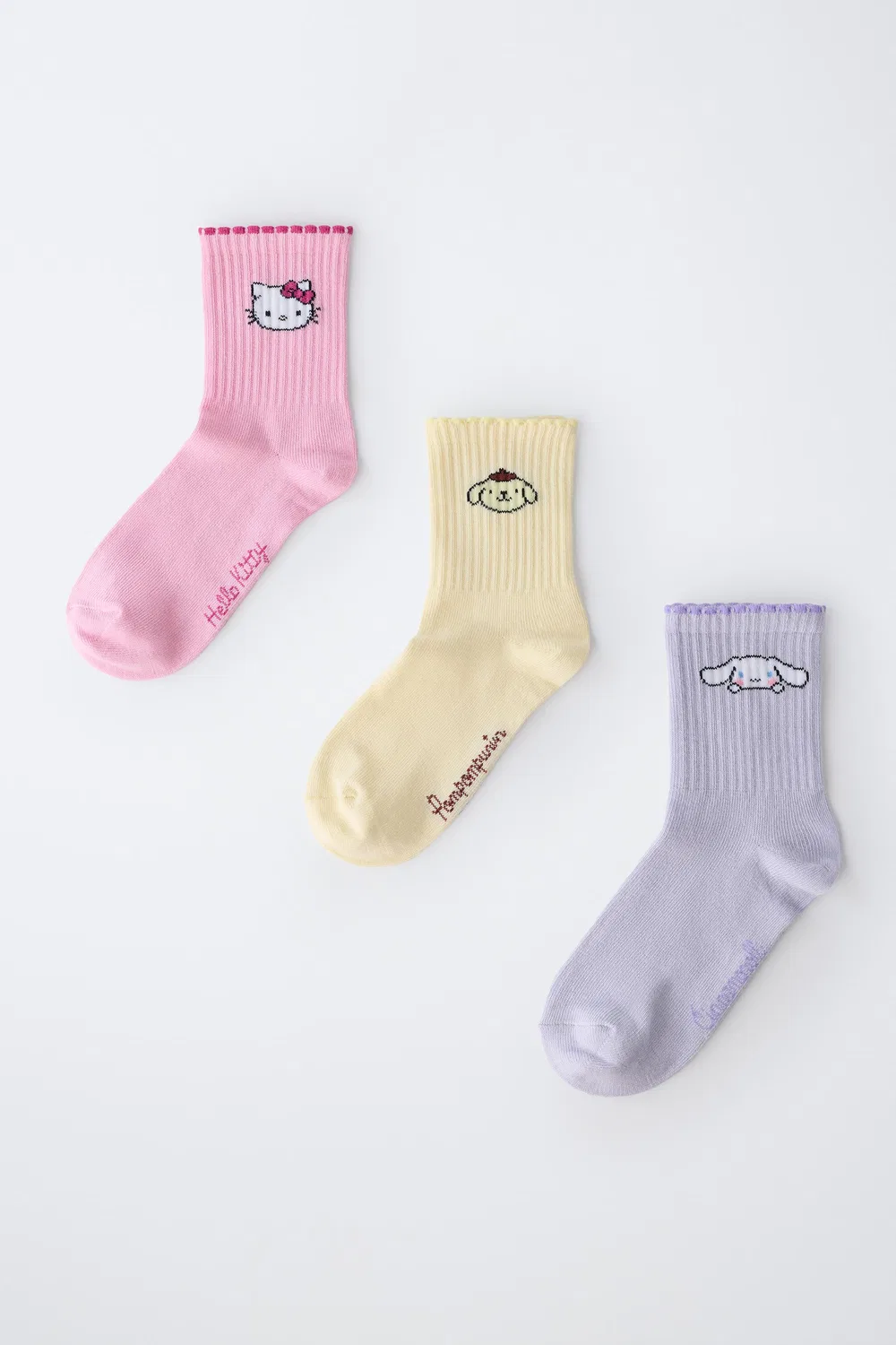 Набор из 3 носков средней высоты с изображением Hello Kitty и друзей Sanrio ZARA, Multicoloured — фото 4