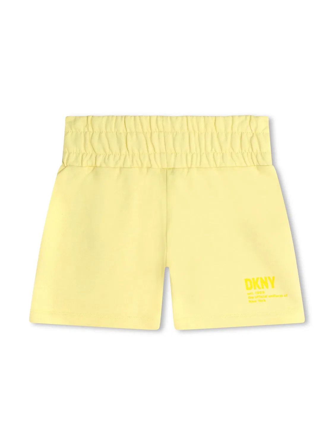 Шорты с логотипом из хлопка DKNY, светло-желтый — фото 2