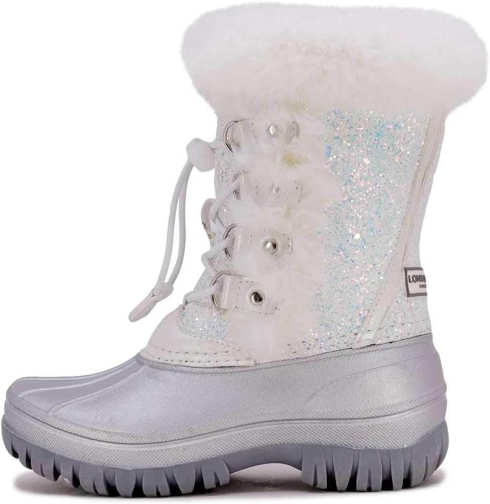 Детские зимние сапоги для девочек с утеплённой подкладкой Icelyn London Fog, White — фото 2
