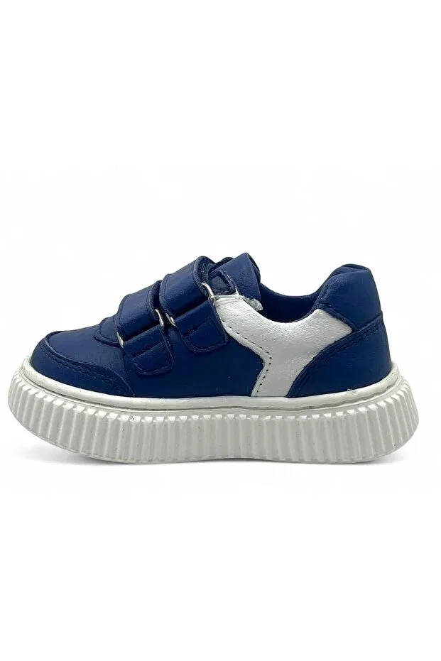 Детские повседневные туфли для девочек ортопедические Happy Walk, Navy Blue — фото 4